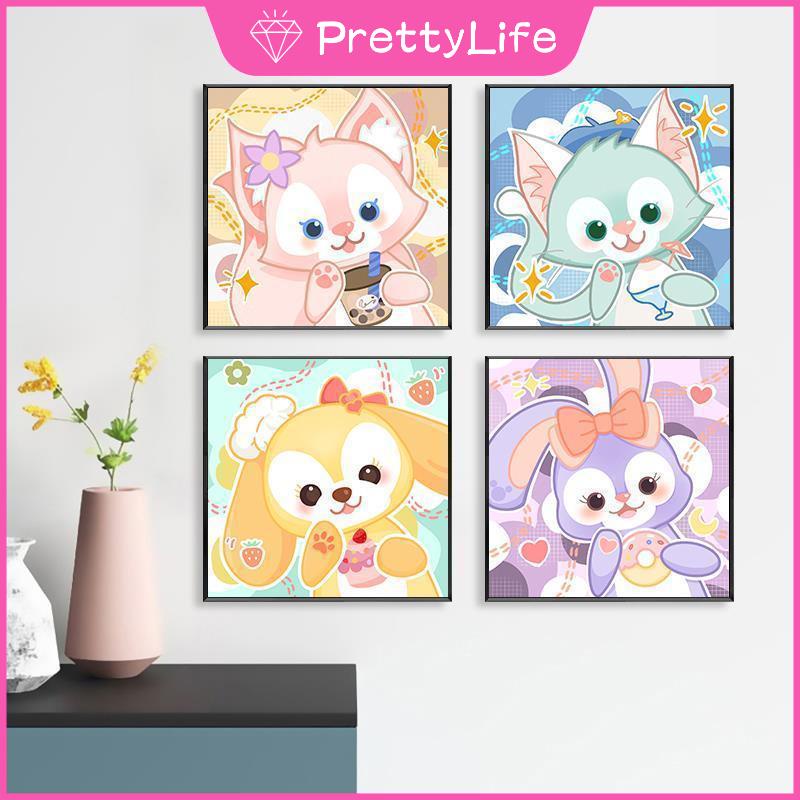 Bộ Tranh Đính Đá Tự Làm Họa Tiết Hoạt Hình LinaBell 1#30 X30/40x40cm