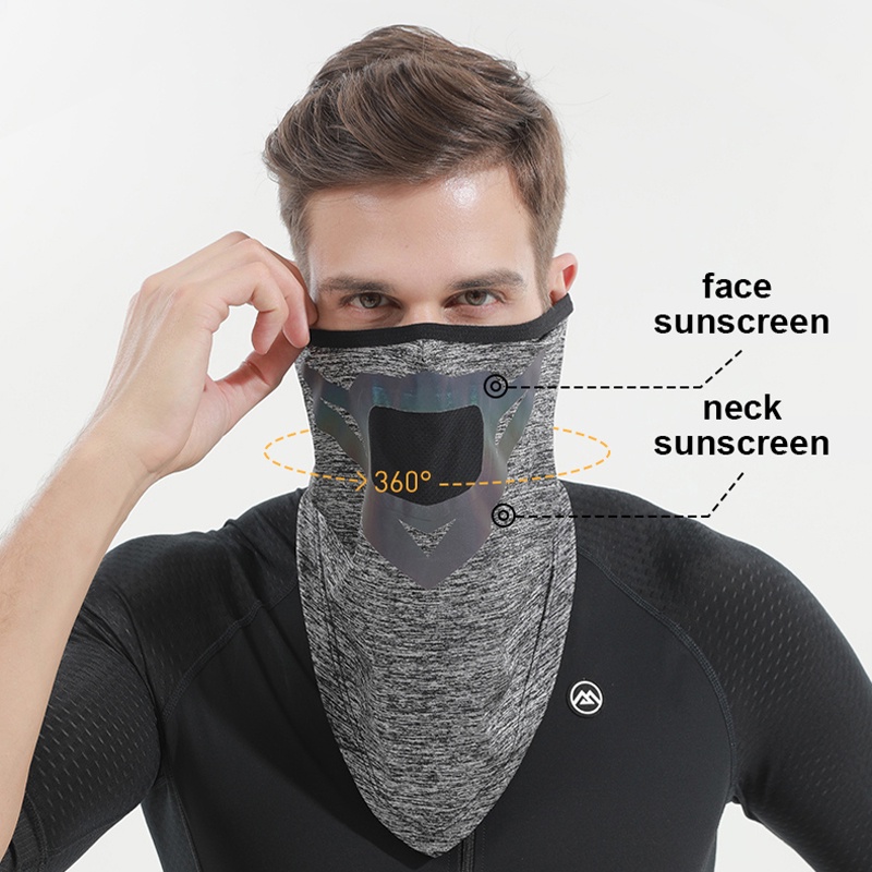 X-TIGER Mặt nạ che mặt bằng lụa lạnh chống bụi chống tia UV thích hợp cho các môn thể thao