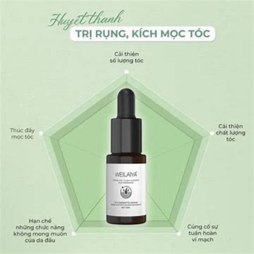 Serum Huyết Thanh Tóc WEILAIYA, Kích Mọc Tóc, Ngăn Ngừa Rụng Tóc, Hiệu Quả Sau 12 Tuần Sử Dụng [ HỘP 8 LỌ - CHÍNH HÃNG ]