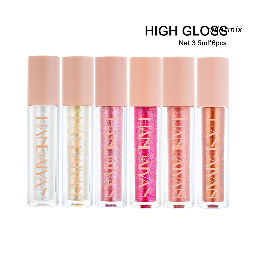 (Hàng Mới Về) Set 6 Thỏi Son Bóng Ánh Ngọc Trai Lấp Lánh Không Phai Màu | BigBuy360 - bigbuy360.vn