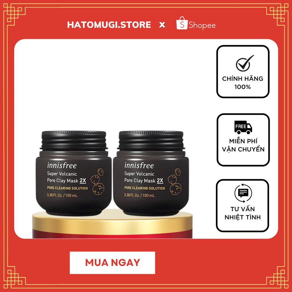 Mặt Nạ Đất Sét Innisfree Super Volcanic Pore Clay Mask 2X 100ml