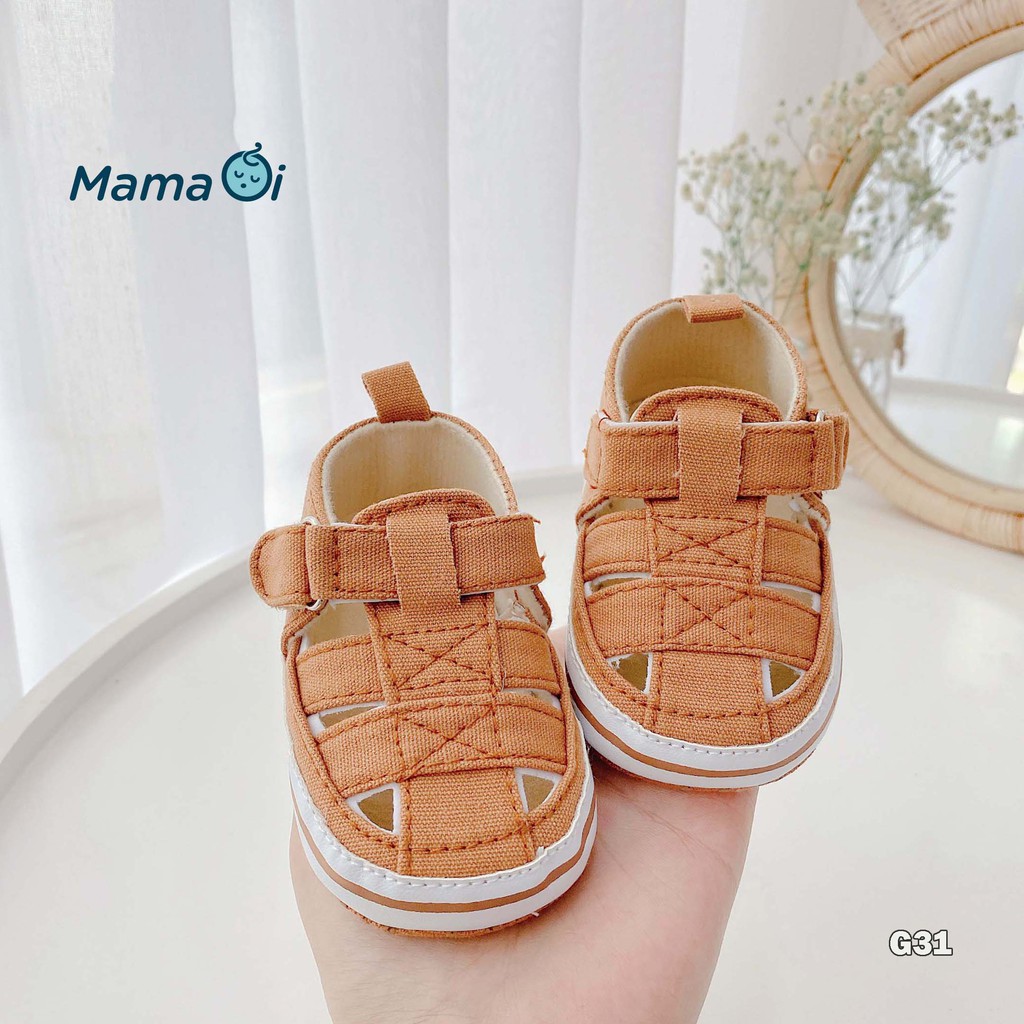 G31 Giày sandal tập đi cho bé giày bít mũi màu vàng mềm nhẹ của Mama Ơi - Thời trang cho bé