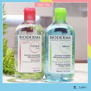 Nước tẩy trang BIODERMA Sensibio H2O Pháp cho da dầu và da nhạy cảm hồng- xanh 500ml