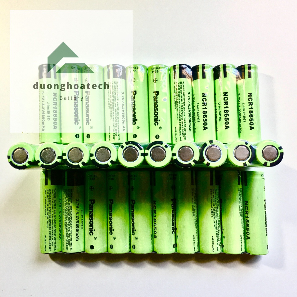 Combo Vỉ 10 viên Pin Li-ion Panasonic NCR18650A 3.7V/4.2V 6800mAh