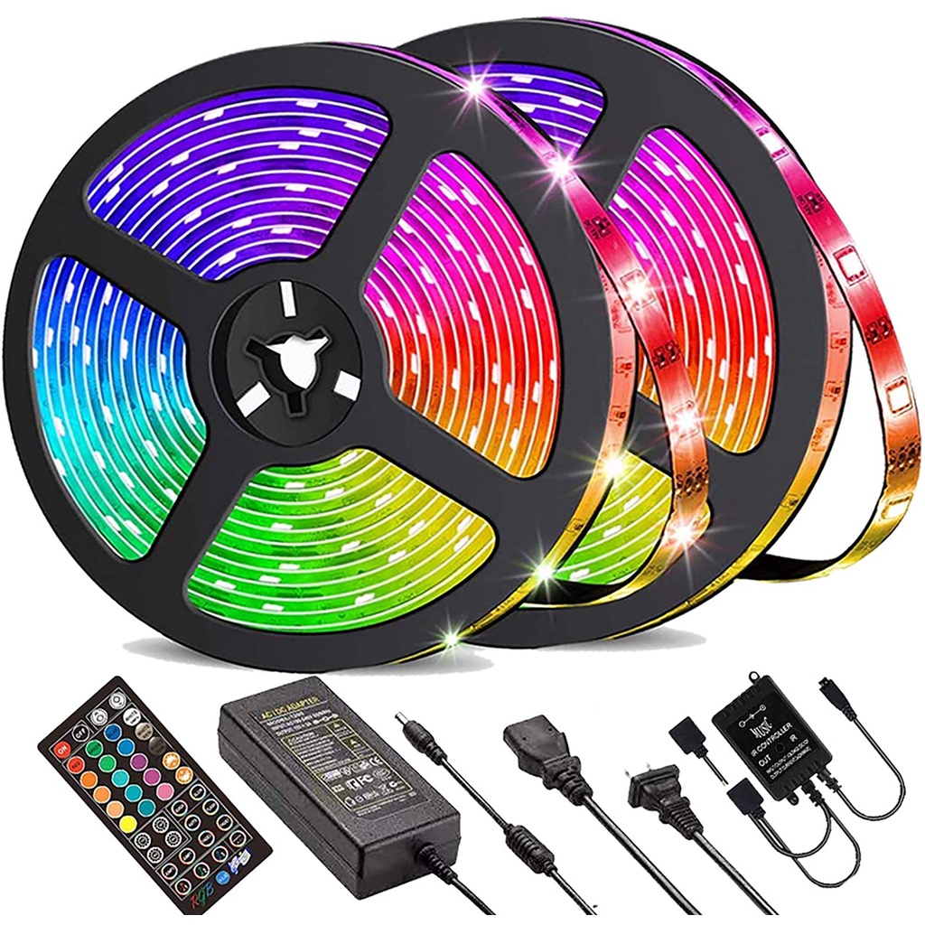 FullBox Bộ Dây Đèn 10m Chống Nước LED RGB 5050 Nháy theo nhạc TOP TOP, Bộ 44 phím