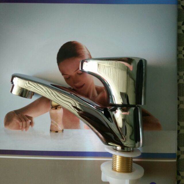 Lavabo lạnh đồng thau mạ crôm cao cấp