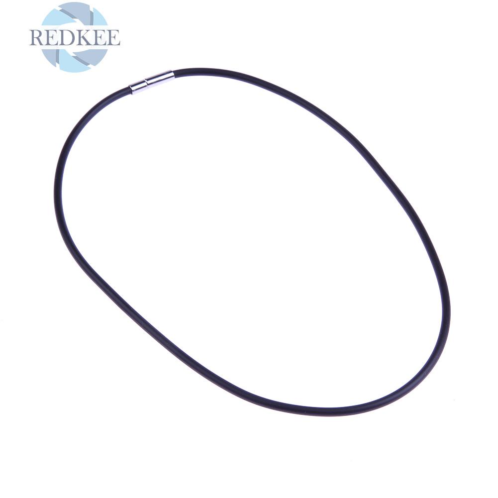 Vòng cổ choker cao su đen 3mm 16/18/24inch cho nam nữ