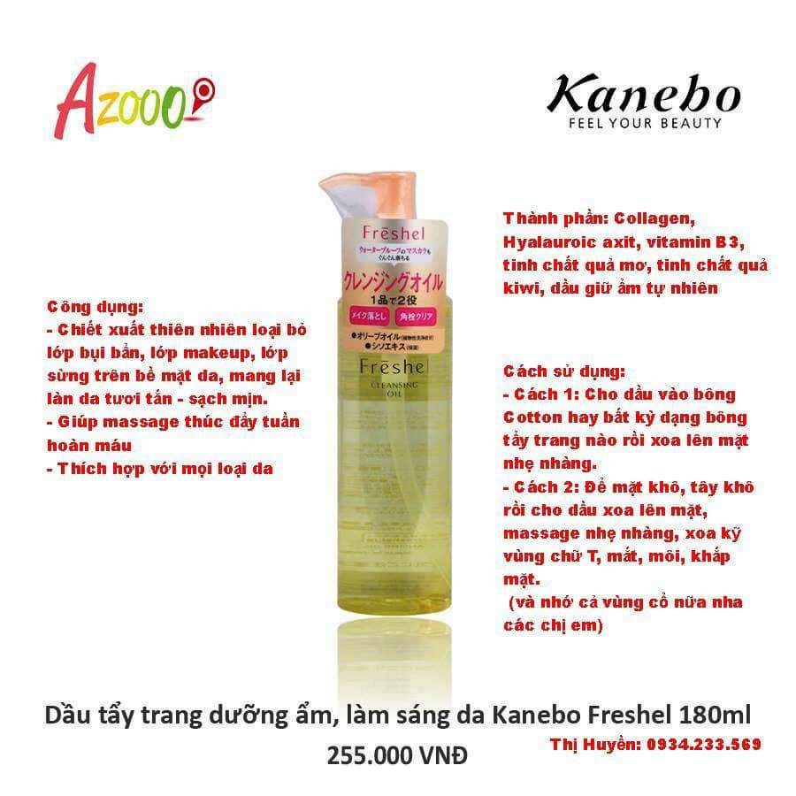 DẦU TẨY TRANG FRESHEL CLEANSING OIL KANEBO