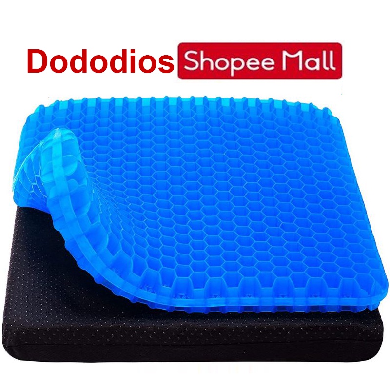 Đệm Ngồi 3D Silicon 2 Lớp Tổ Ong Lót Ghế Thoáng Khí Chống Đau Mỏi Lưng dododios