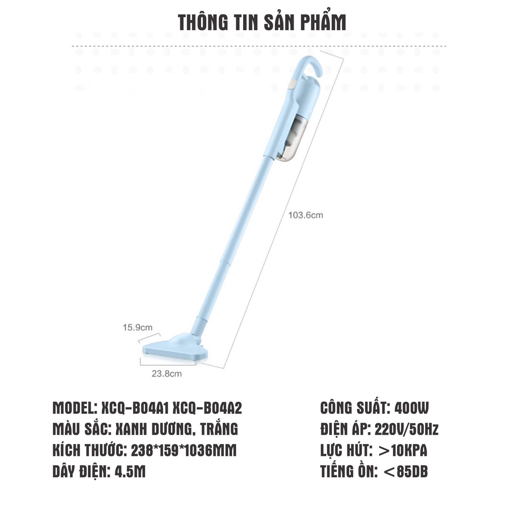 Máy hút bụi cầm tay VACUUM không dây đa năng gia đình- Hút sạch mọi vị trí, có thể tháo rời