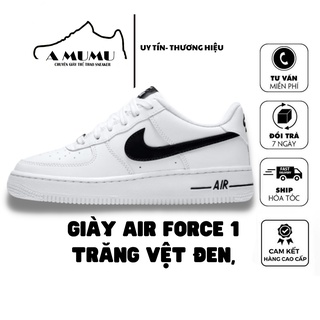 Giày af1 trắng vệt đen, af1 bản cao cấp chuẩn trung Full Box, Full Phụ Kiện