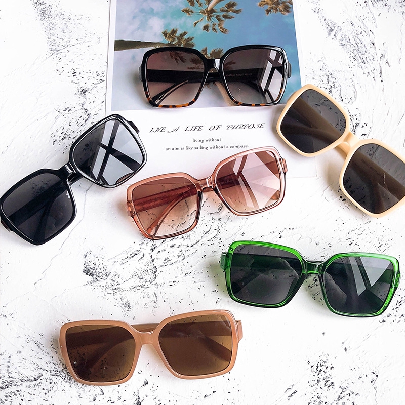 Kính mát gọng vuông màu sắc ngọt ngào phong cách Hàn Quốc cho nữ