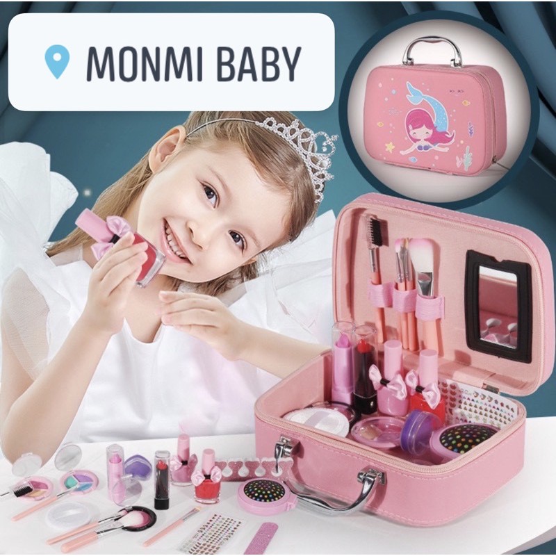 QUÀ NOEL CHO BÉ- HÀNG SẴN -  - VALI ĐỒ CHƠI TRANG ĐIỂM CHO BÉ - HỘP TRANG ĐIỂM VALI MAKEUP AN TOÀN