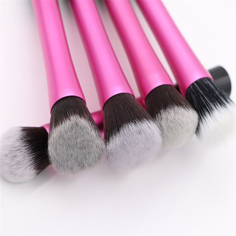 5PCS Pink Professional Waistline Cosmetic Foundation Makeup Brushes Set