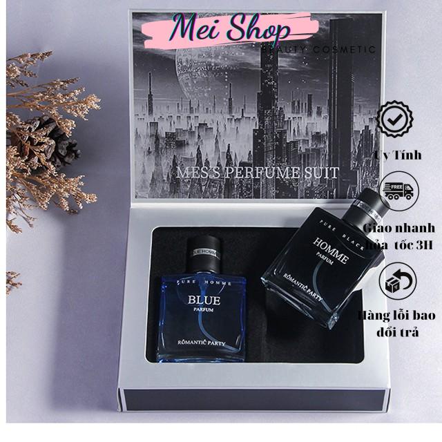 Set 2 chai nước hoa nam cao cấp Pure Homme và Pure Black 30ml lưu hương lâu, hàng chính hãng