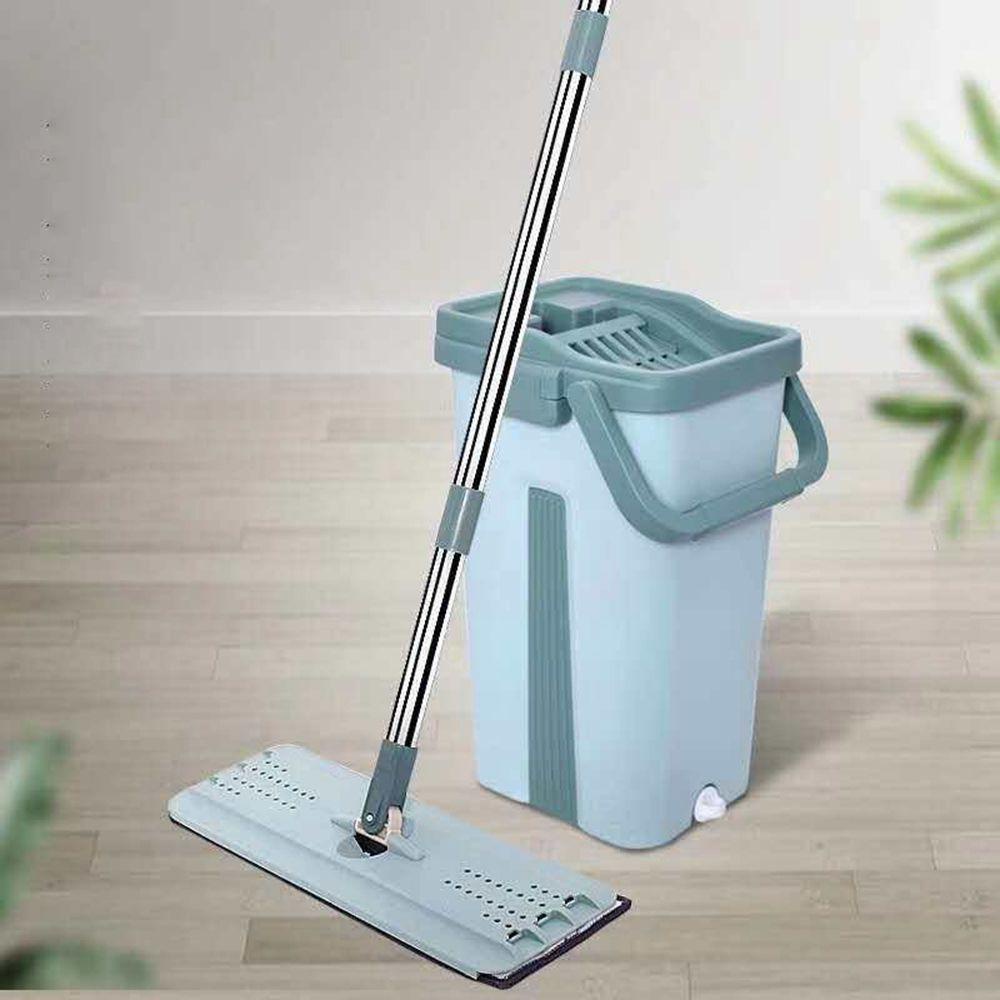 Bộ Cây Lau Nhà + Xô Và Cây Lau Sàn Dạng Nhấn Bằng Tay Chống Ăn Mòn Tiện Dụng