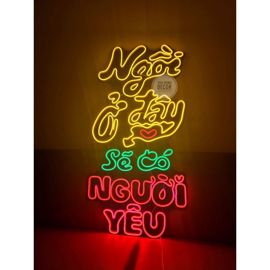 MẪU 45 Bộ Đèn Led Neon Sign thiết kế theo yêu cầu : Ngồi ở đây
