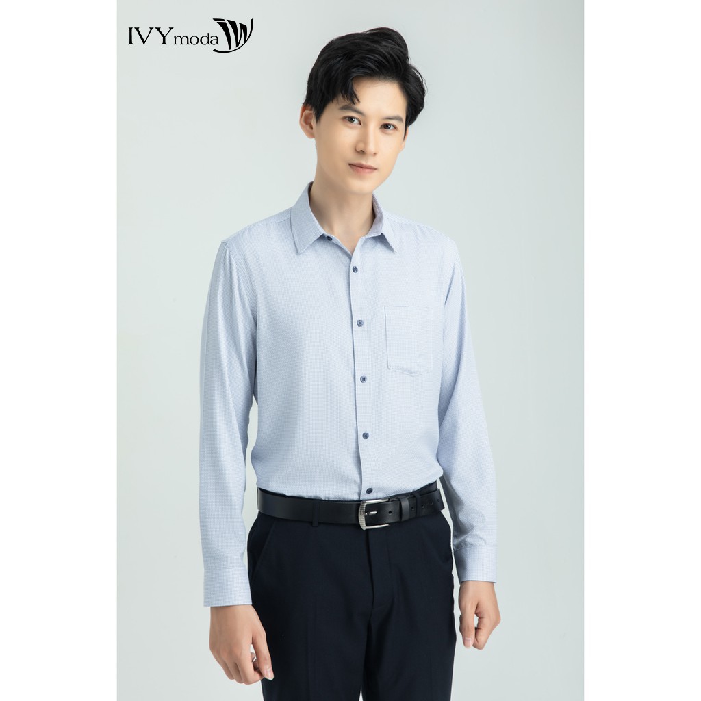 Áo sơ mi kẻ dáng BB Shirt nam IVY moda MS 17E2832