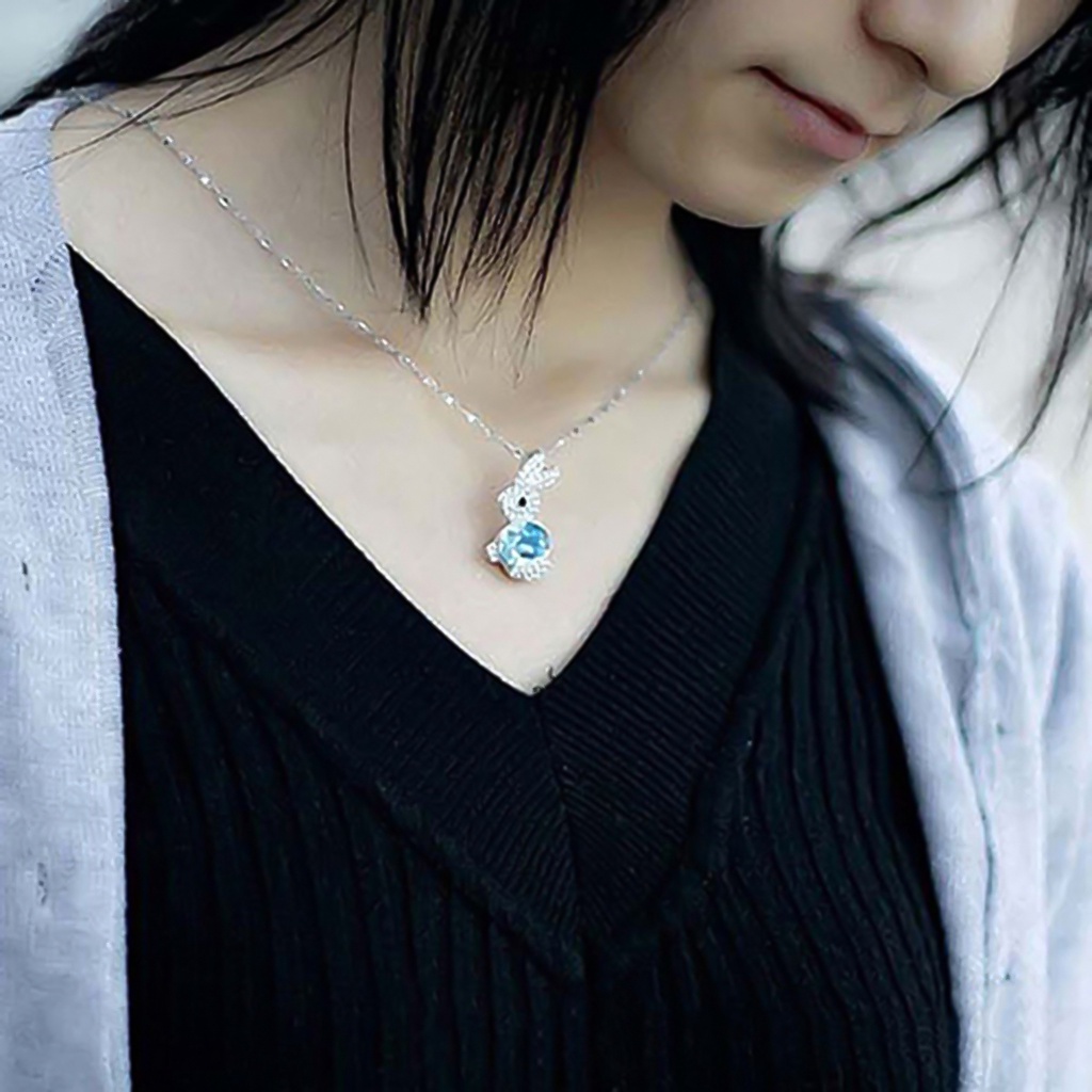 Vòng cổ Mặt Thỏ Con Đính Đá Thời Trang Cho Nữ