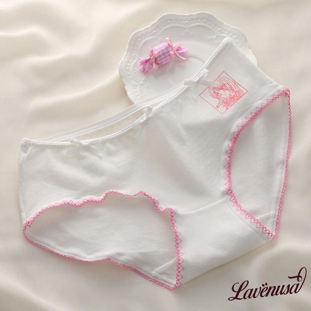 Quần lót nữ cotton kháng khuẩn hình anime dễ thương thấm hút tốt LAVENUSA QL108