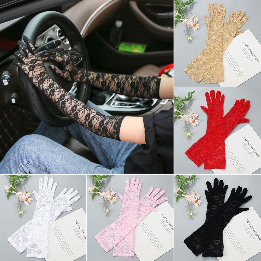 Găng Tay Ren Lưới Co Dãn Chống Nắng Cho Cô Dâu