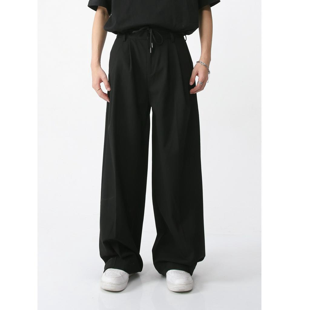 Quần Trousers Pants Out.3r S09, Ống Rộng, Vải Âu Nhập Khẩu, Màu Xám, Đen