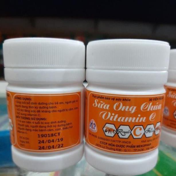 Kẹo ngậm sữa ong chúa vitamin c lọ 30 viên