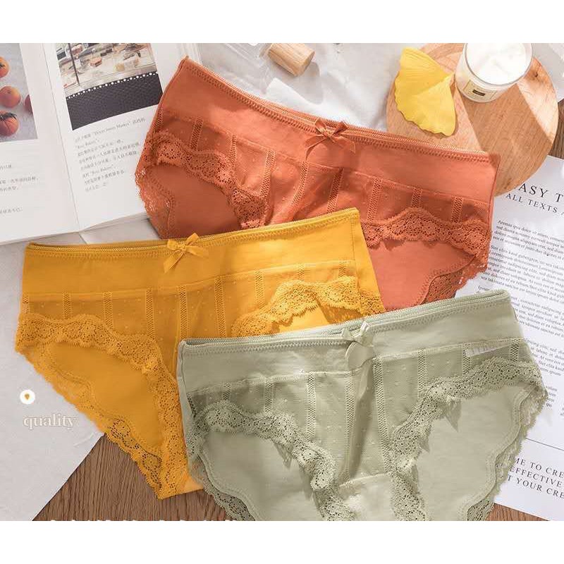 Quần lót nữ ren cao cấp phối cách điệu rất xinh quần chip size m .l .xl ms 2212
