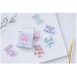 Bộ 46 Sticker Hàn Quốc Chữ Viết dán trang trí E03