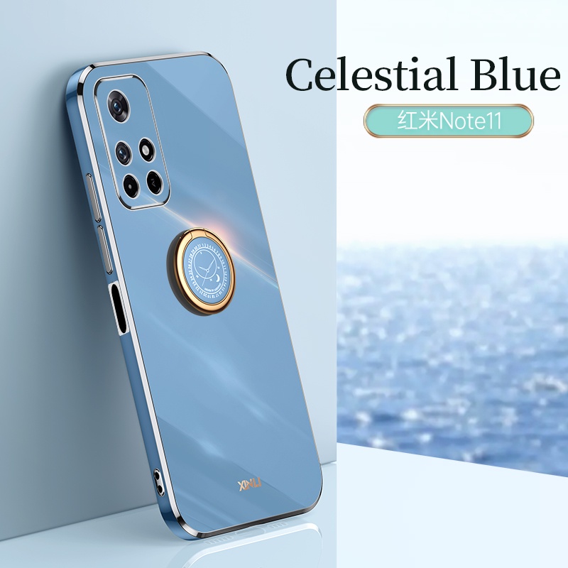 Ốp Điện Thoại Silicon Có Giá Đỡ Hình Vuông Cho Redmi Note 11 11S Pro 10 10S 11T 12 Poco X3 GT F3