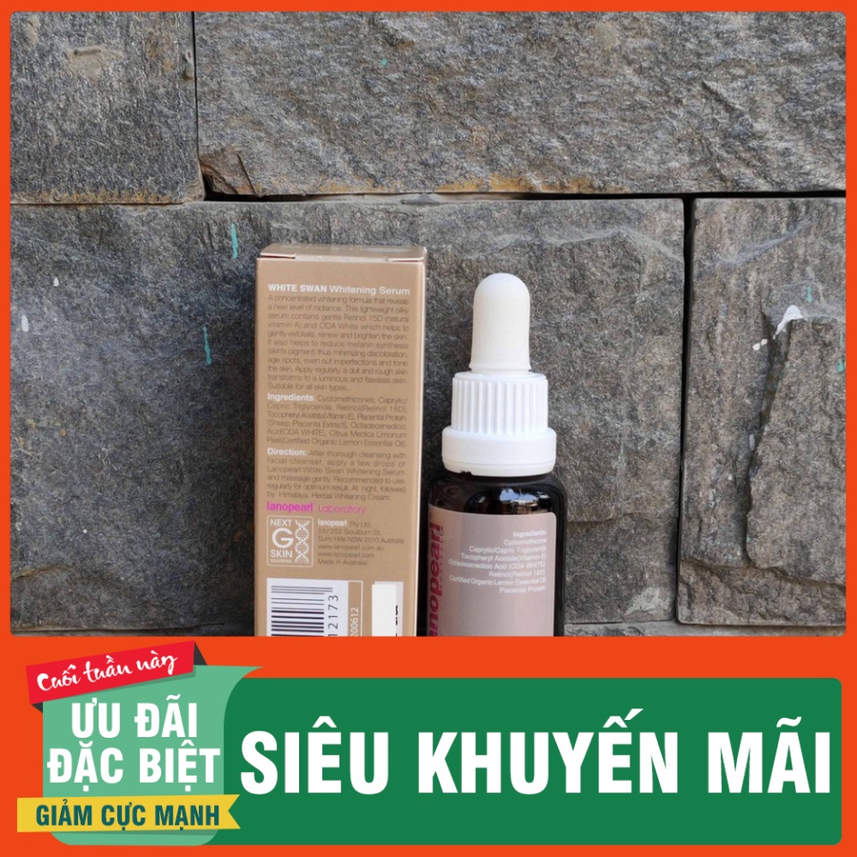 GIÁ HỦY DIỆT Serum Trắng Da White Swan Lanopearl 25ml - Serum Thiên Nga Trắng Cao Cấp của Úc GIÁ HỦY DIỆT