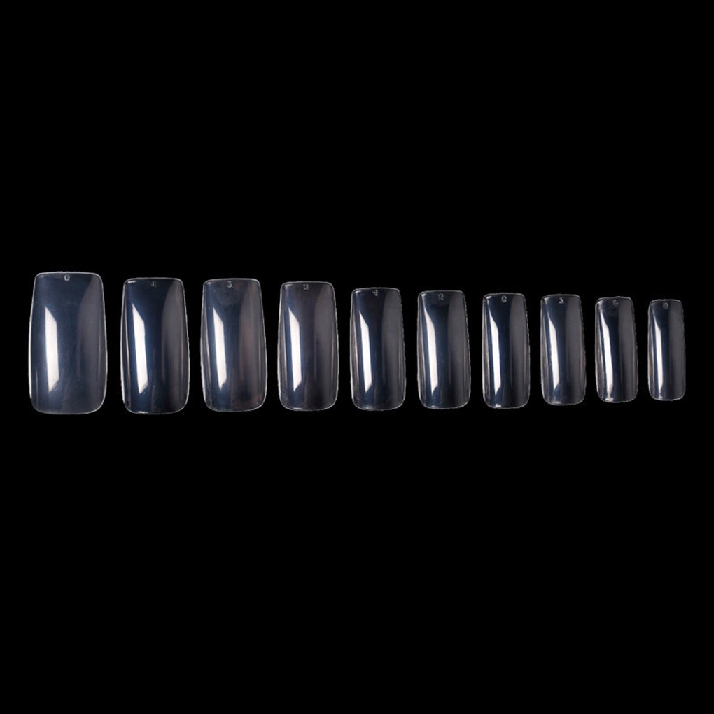 Bộ 500 Móng Tay Giả Chất Liệu Nhựa Acrylic Màu Trong Suốt Dùng Trang Trí Móng Nghệ Thuật