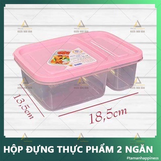 [Siêu Sale] Hộp đựng thực phẩm 2 ngăn, Hộp bảo quản thức ăn, đựng cơm, trữ đồ đông tiện lợi