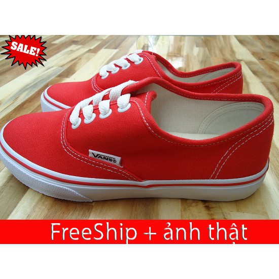 HOT Giày vans Classic đỏ tươi đế trắng