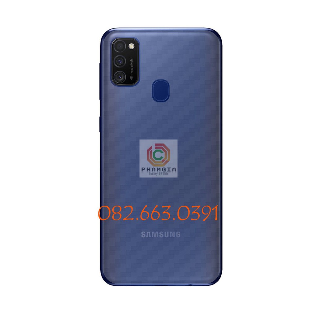 Miếng dán mặt lưng skin carbon Samsung Galaxy M21