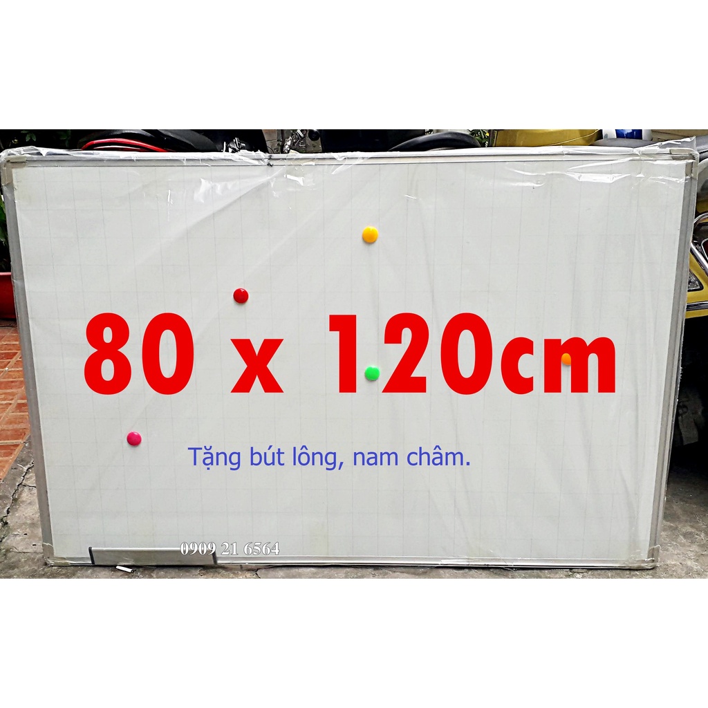 Bảng từ trắng hàn quốc 0.8 x 1.2m ( DQ Plus ) Tặng bút, nam châm