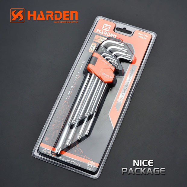 Bộ Lục Giác Đầu Sao 09 Chi Tiết HARDEN 540607 Loại Dài