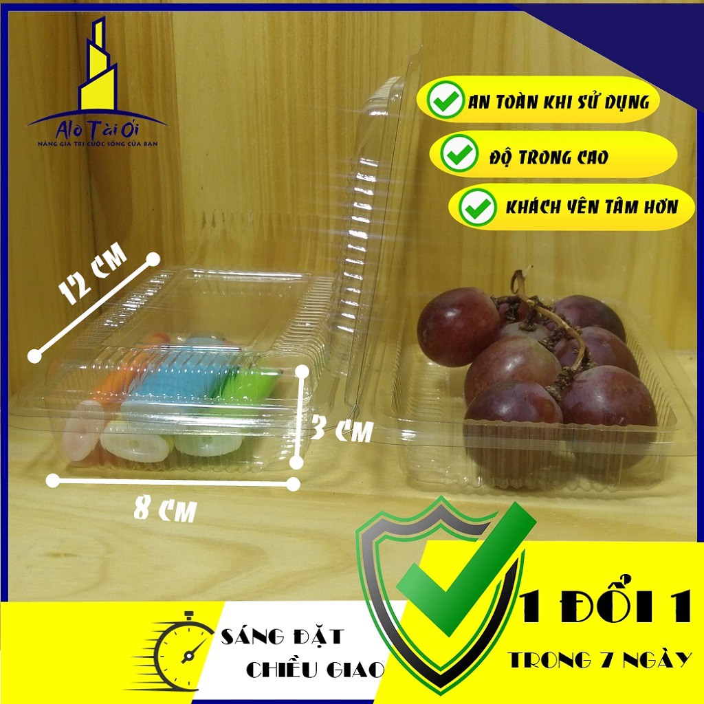 Hộp Nhựa H21 – 100 Hộp Nhựa Định Hình  AloTàiƠi – Hộp Nhựa Dùng Một Lần Trong Suốt.