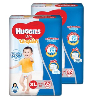 Combo 2 Gói Tã Quần Huggies L68 /XL62/XXL56