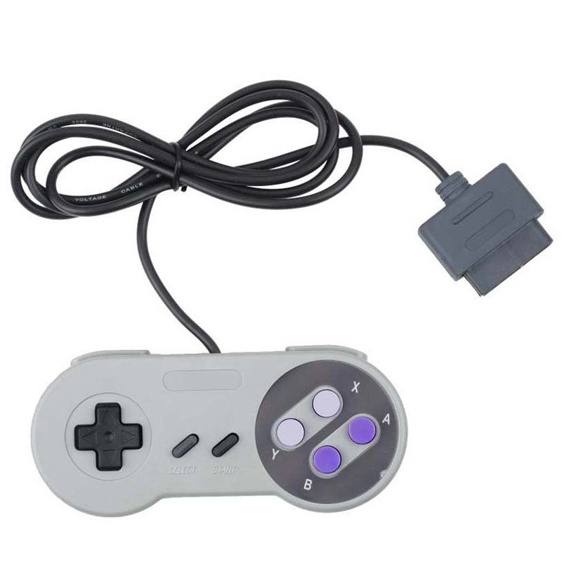 Tay cầm điều khiển có dây 16 bit dành cho máy chơi game Super Nintendo SNES