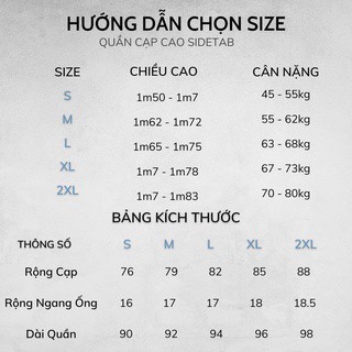 Quần tây nam SIDETAB cạp cao dáng baggy ống rộng vải cotton Hàn xu hướng thời trang 2021