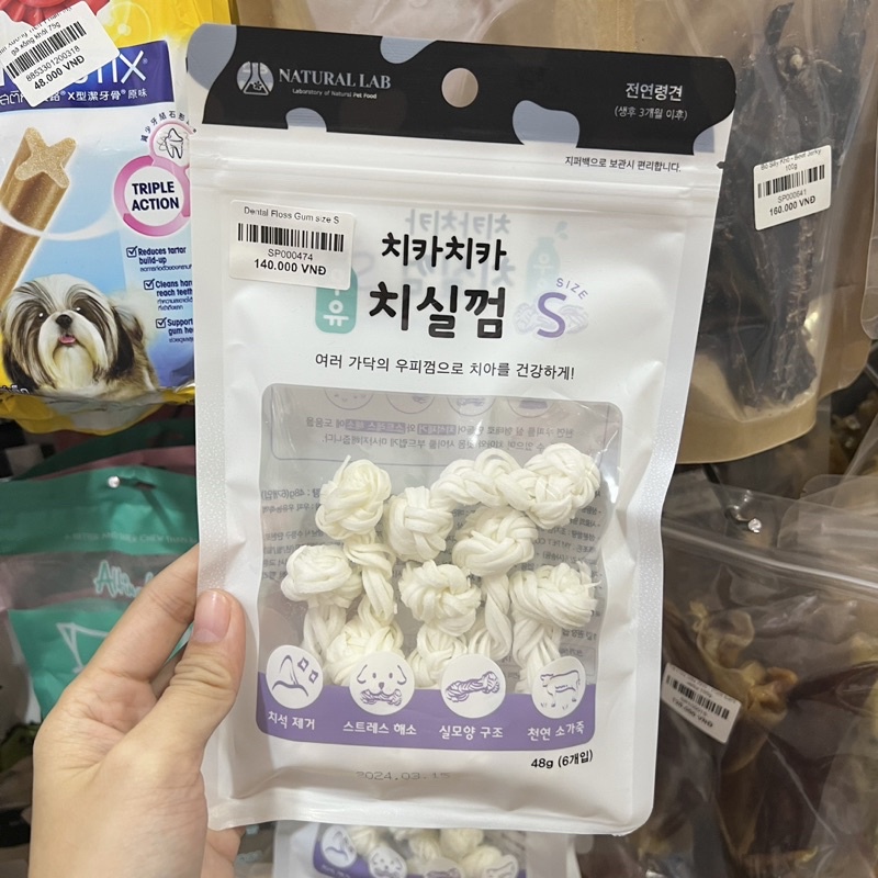 Xương gặm sạch răng da bò Natural Lab Dental