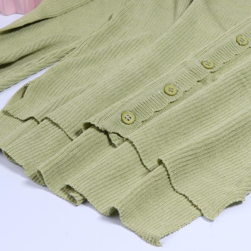 Áo Khoác Cardigan Dệt Kim Tay Dài Cổ Chữ V Màu Trơn Cài Nút Thời Trang Xuân Thu Cho Nữ