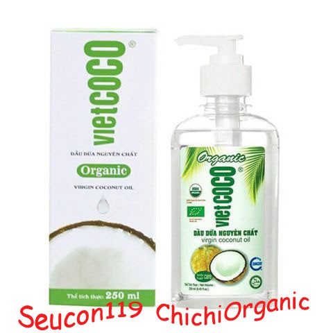 {Chai vòi 250ml} Dầu Dừa Dưỡng Tóc Nguyên Chất Ép Lạnh Vietcoco