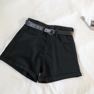 Quần short bò cạp cao