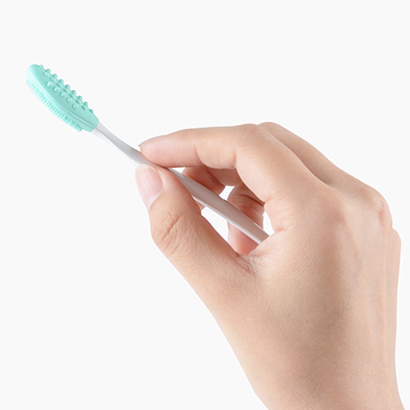 Bàn chải tẩy tế bào chết đôi môi hai mặt bằng silicon mềm tiện lợi