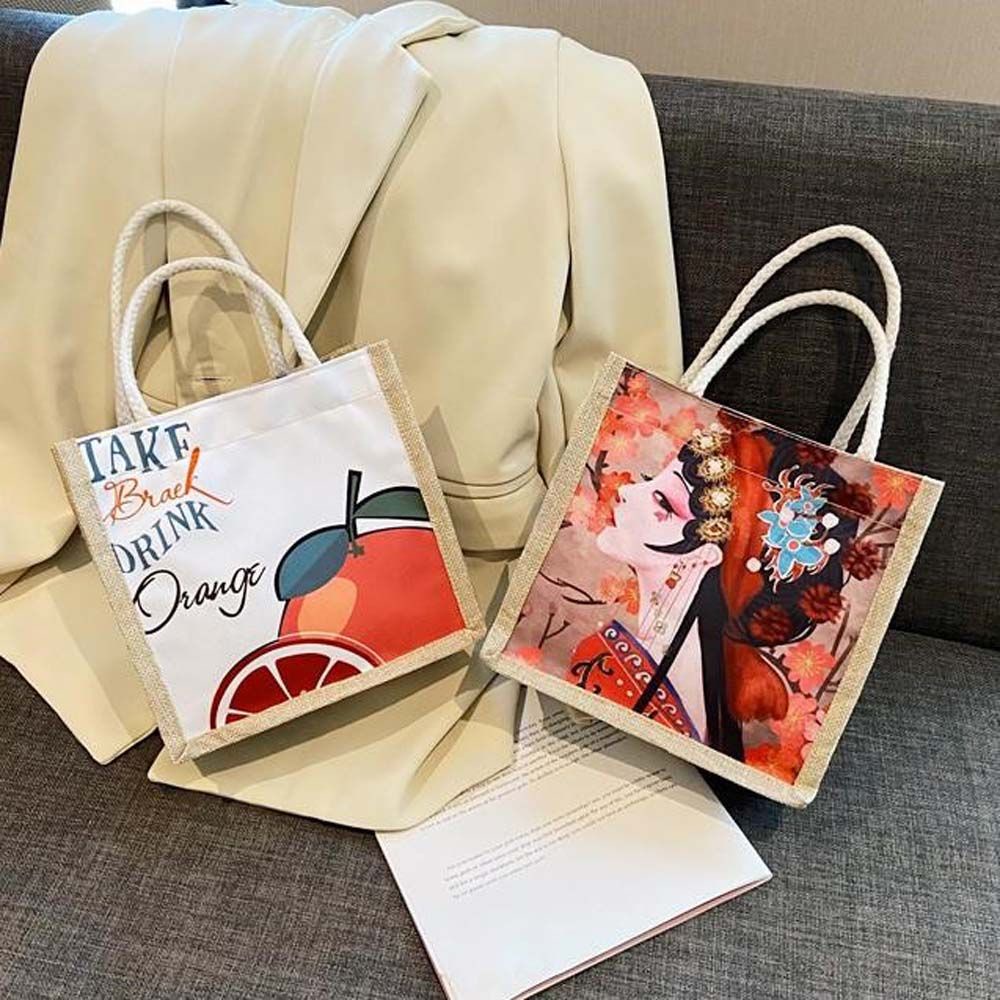 Túi Xách Tay Bằng Vải Canvas Phong Cách Hàn Quốc Trẻ Trung Dành Cho Nữ