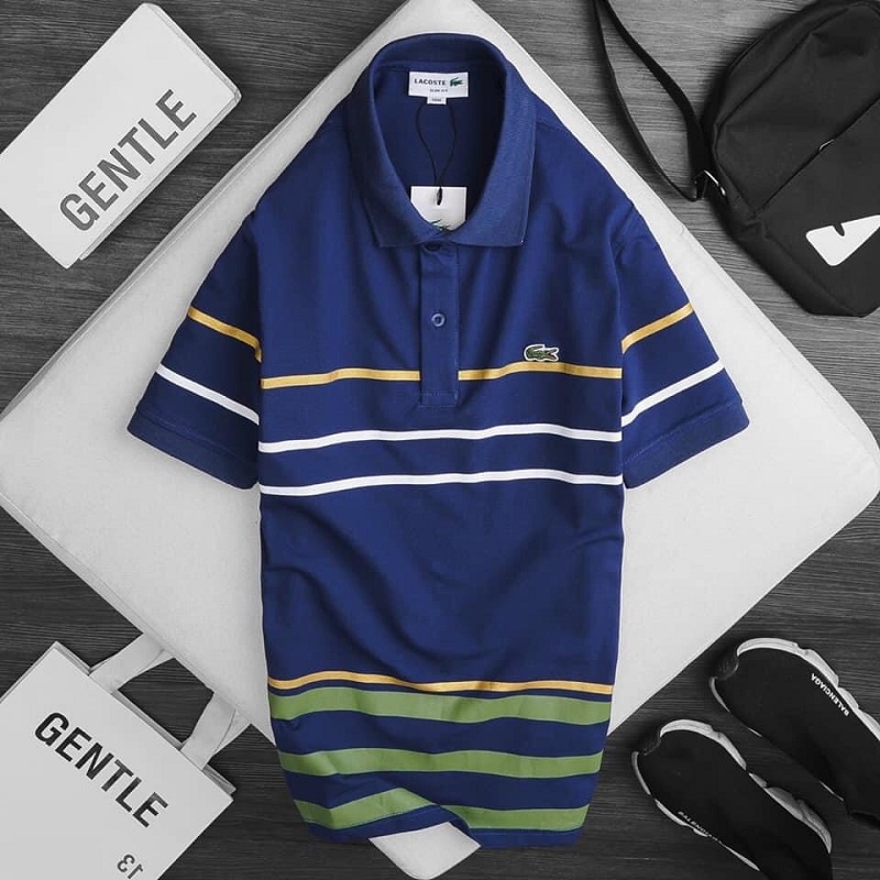 Áo Pololacos Sọc nhỏ, Áo Nam Tay Ngắn Vải Cotton, Dáng From Slim Fit [HCM]