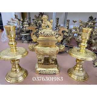 Bộ Đỉnh Thờ Lư Hương Vuông Vĩnh Tiến LV3