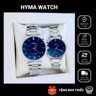 Đồng hồ nam nữ chính hãng đẹp dây thép mặt xanh Casio VT01D-2AV Bảo hành 1 năm Hyma watch